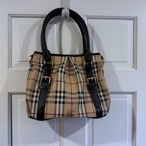Burberry Beige Haymarket Check Coated Canvas bag